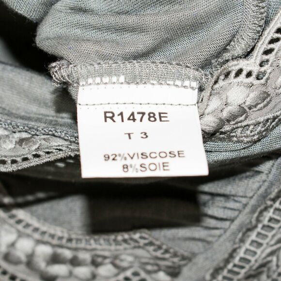 SANDRO V-neck Empire Dress Sleeveless Pale Green Size 3 - Picture 5 of 9